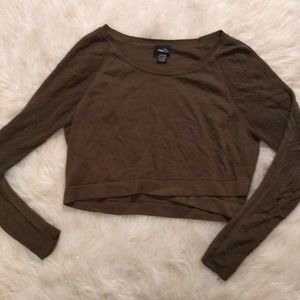 Olive green crop top